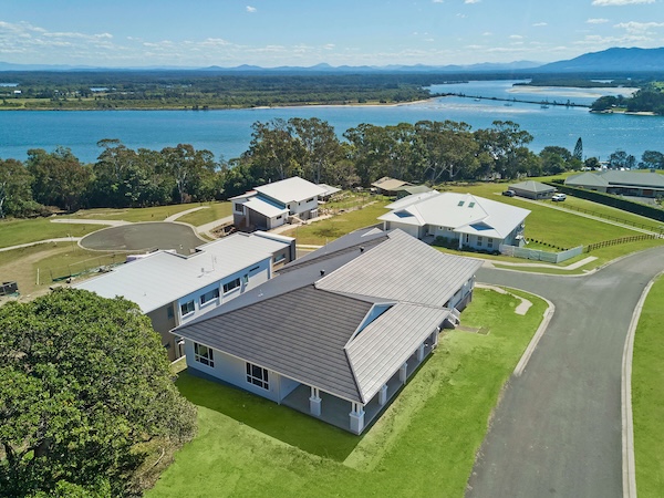 Ariel view of the house