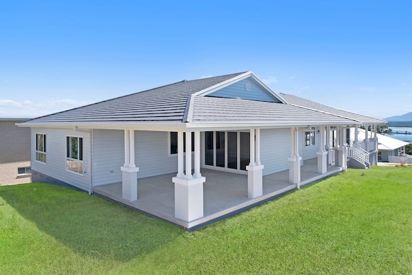 Ariel view of the house