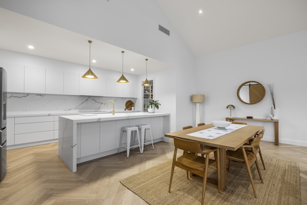 Award-winning kitchen with marble island