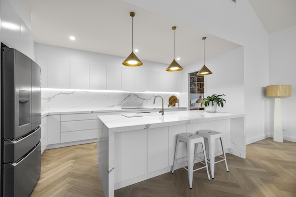 Award-winning kitchen with marble island