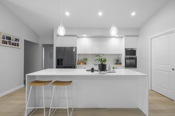 Award-winning kitchen with marble island